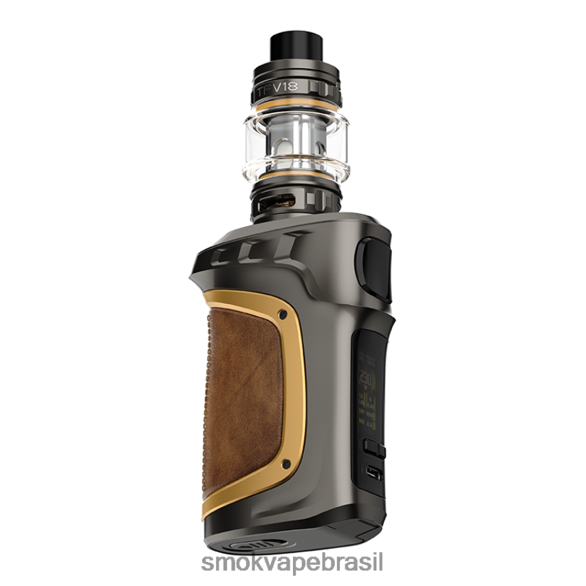 SMOK MAG-18 arma de metal ouro couro conjunto 6J6L2Z78 | SMOK Vape Pen Brasil